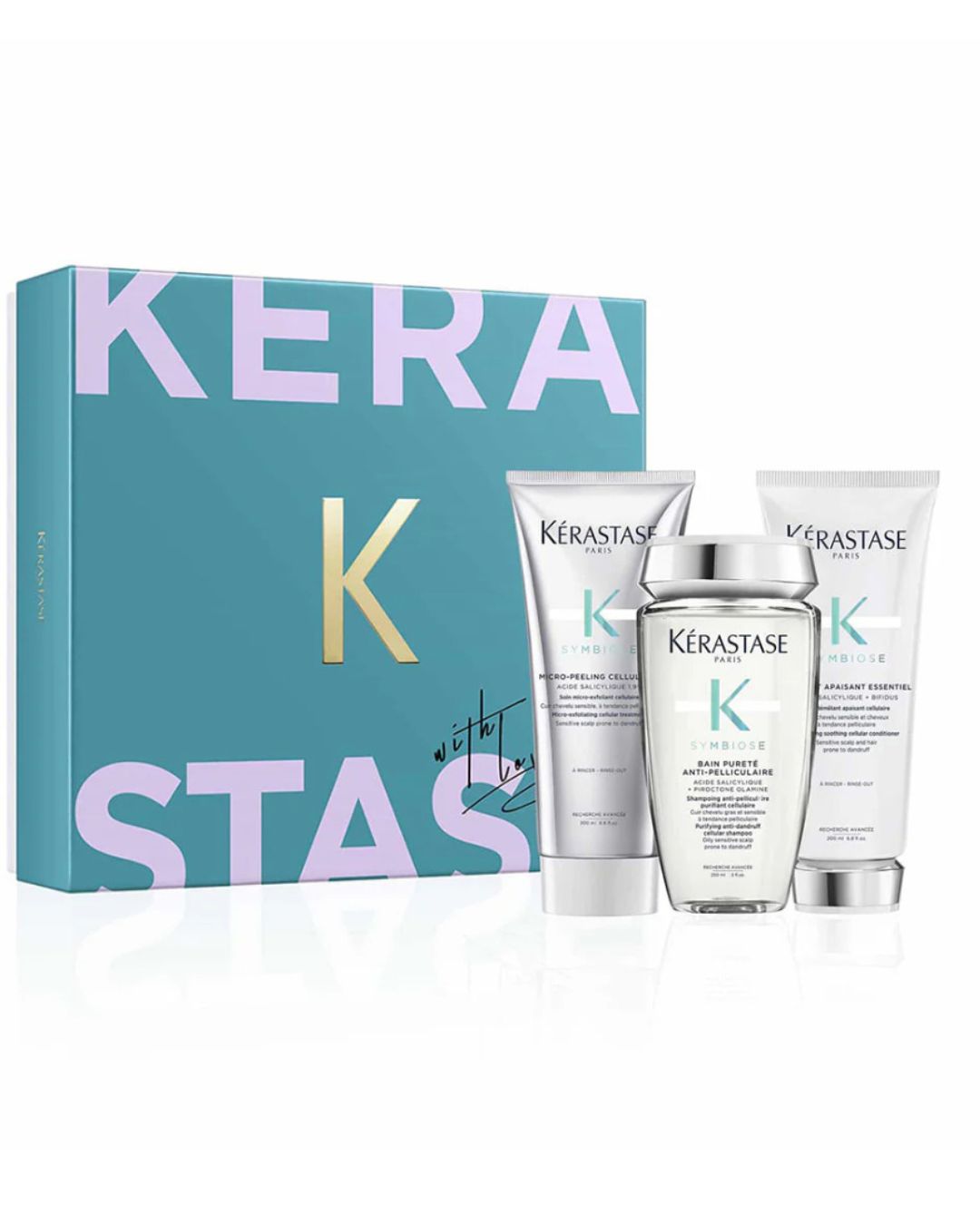 Set ingrijire Symbiose Cleansing & Moisturizing Shampoo 250ml + Hair & Scalp Conditioner 200ml + Micro-Peeling 200ml KÉRASTASE