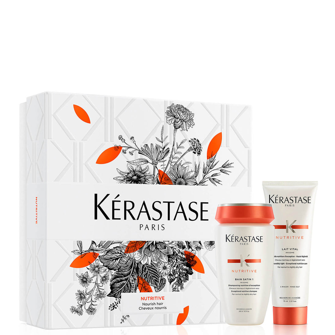 Set ingrijire Nutritive Bain Satin 250ml + Lait Vital 200ml (Fondant Spring Coffret) KERASTASE