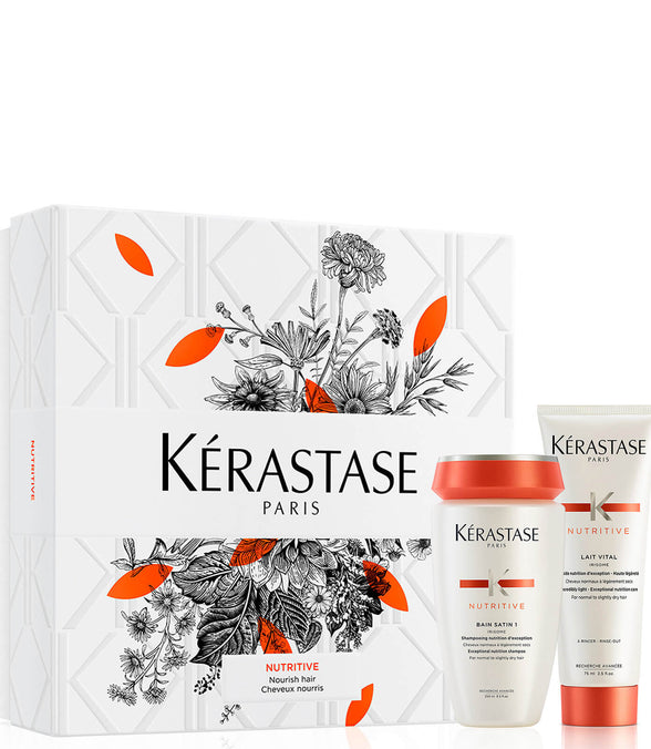 Set ingrijire Nutritive Bain Satin 250ml + Lait Vital 200ml  (Fondant Spring Coffret) KERASTASE